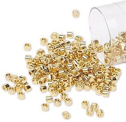 Seed beads, Delica 11/0, 24kt guldindlagt